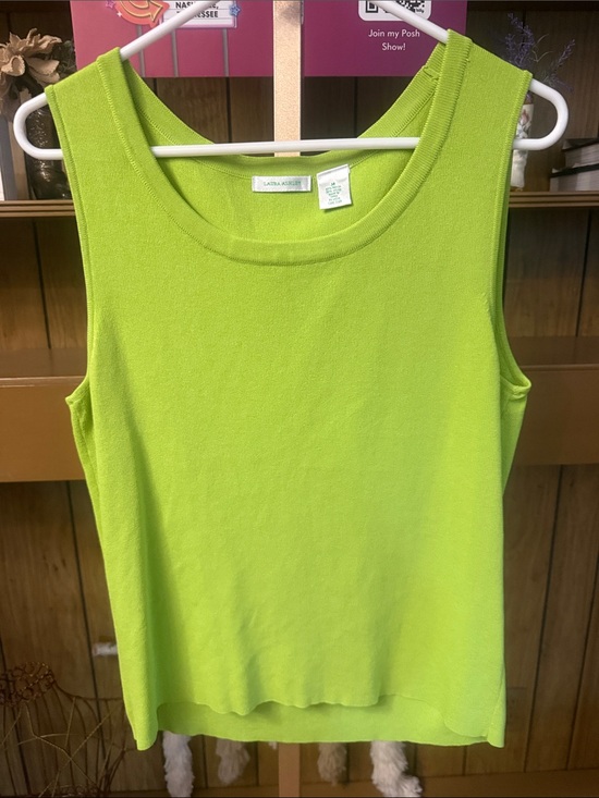 Laura Ashley Tops - Laura Ashley Lime Green Tank